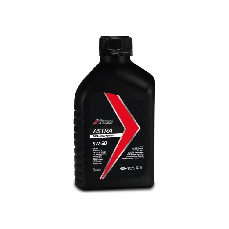 Моторное синтетическое масло AKross Astra 5W-30 API SP ACEA С2/С3 PAO+Ester AMO0050
