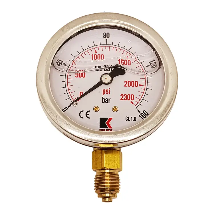 Радиальный глицериновый гидравлический виброустойчивый манометр АРКАИМ WKP1007 WKP1007R160D63G14