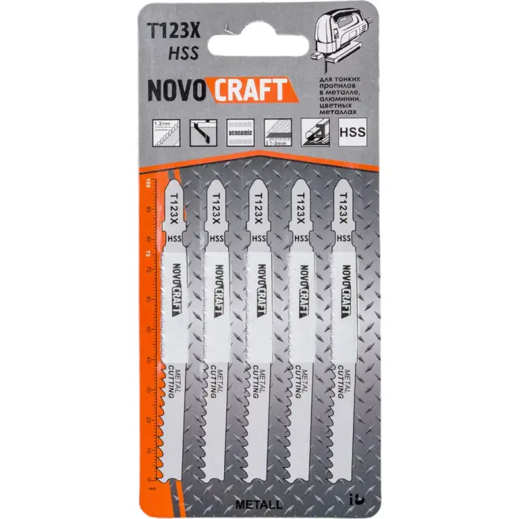 Пилка по металлу для лобзика NOVOCRAFT T 123 X-PROGRESSOR T123XHSS Пилка по металлу для лобзика NOVOCRAFT T 123 X-PROGRESSOR T123XHSS