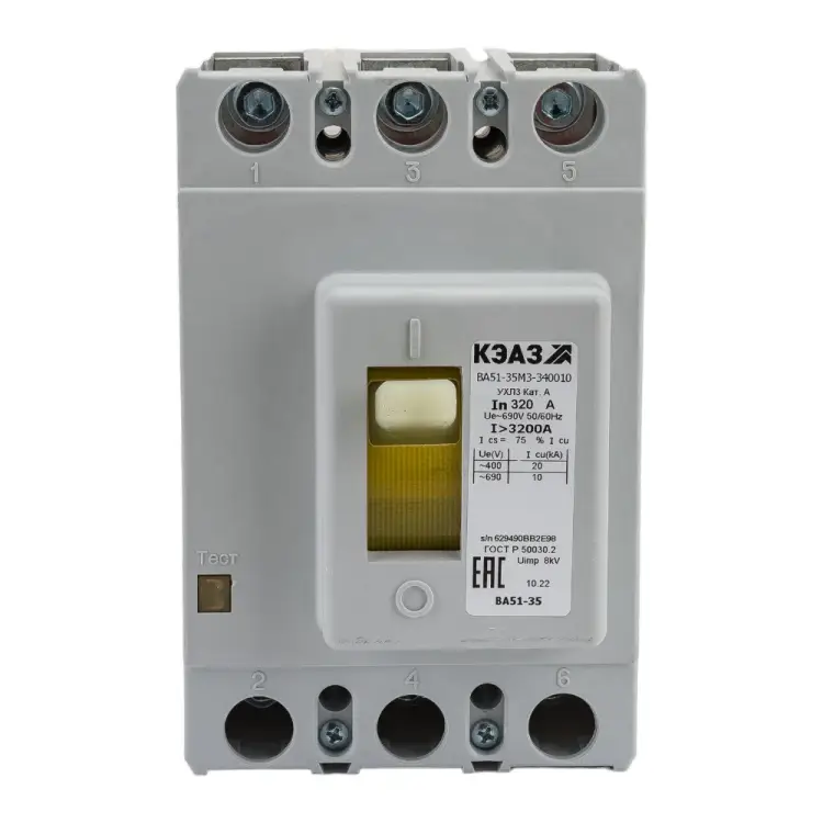 Автоматический выключатель КЭАЗ ВА51-35М3-340010-320А-3200-690AC-УХЛ3-КЭАЗ 108390