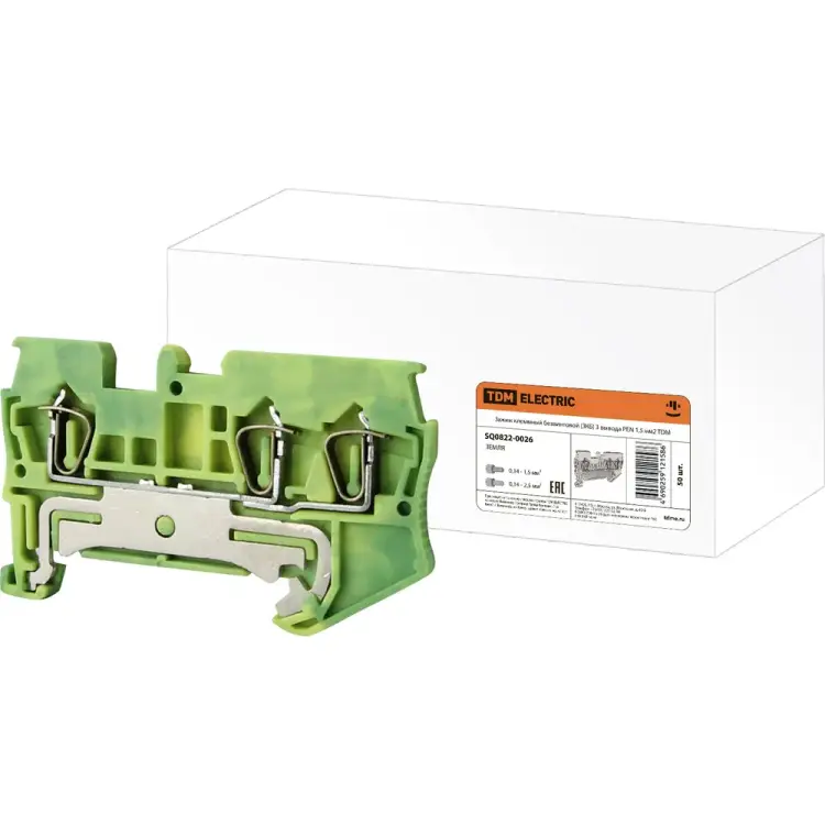 Клеммный безвинтовой зажим TDM ELECTRIC ЗКБ SQ0822-0026