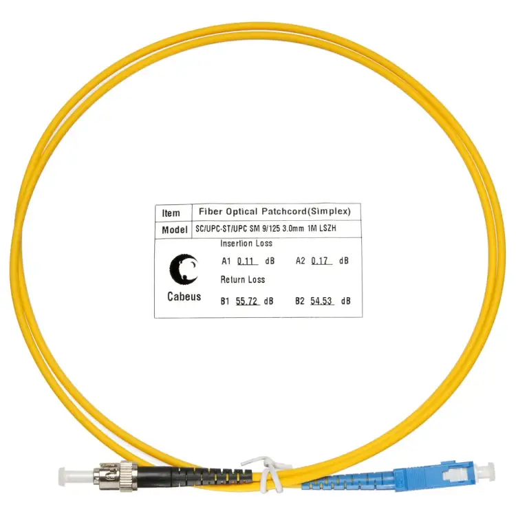 Оптический шнур Cabeus FOP(s)-9-SC-ST-5m Оптический шнур Cabeus FOP(s)-9-SC-ST-5m