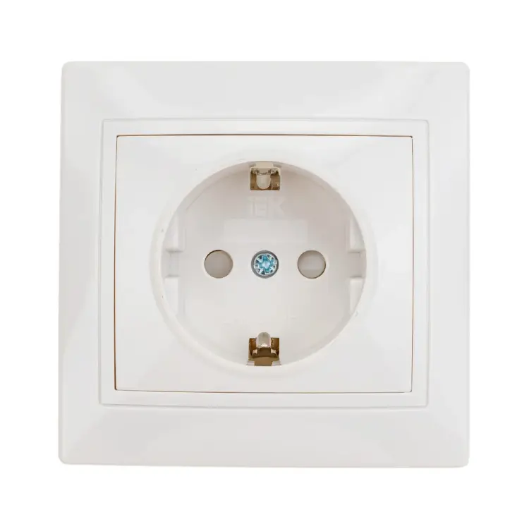 Одноместная розетка IEK KVARTA РСш10-3-КРБ KV-R14-16-PC-K01