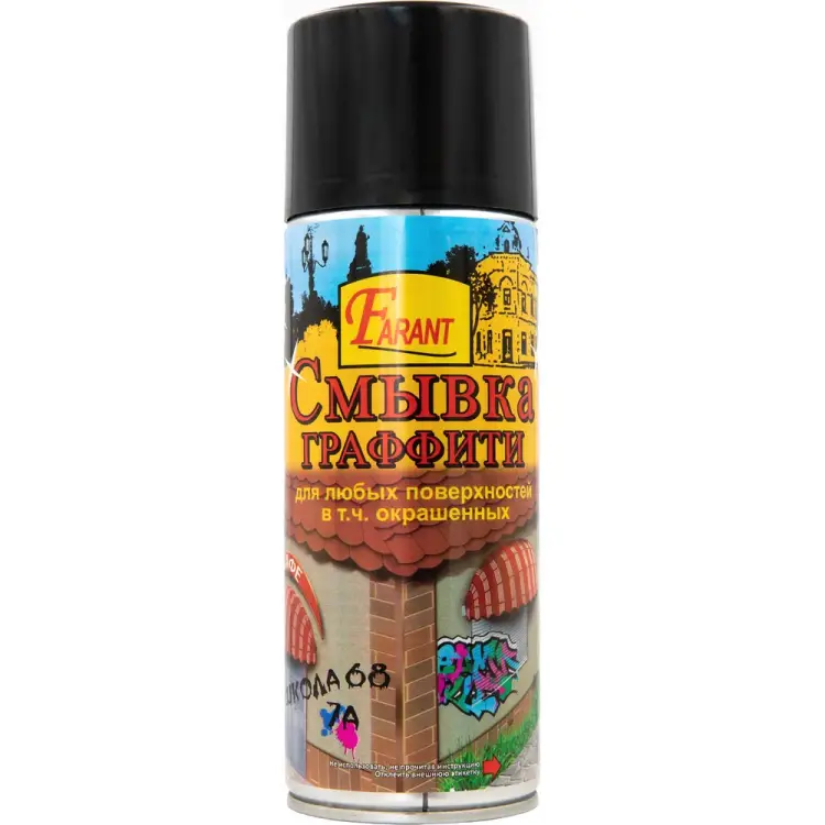 Смывка граффити маркеров, монтажной пены, клея от скотча FARANT f-12