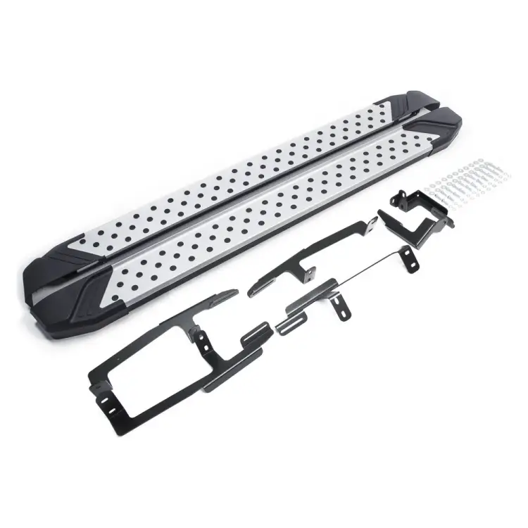 Алюминиевые пороги для Honda CR-V V 2017-н.в. Rival Bmw-Style круги D173AL.2103.1