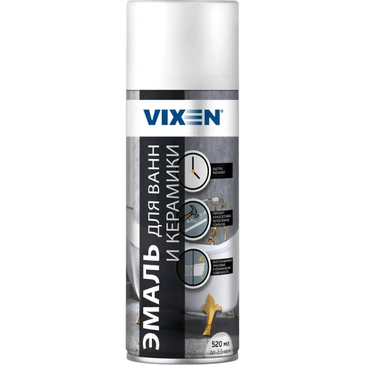 Эмаль для ванн и керамики Vixen VX-55002 VX55002 Эмаль для ванн и керамики Vixen VX-55002 VX55002