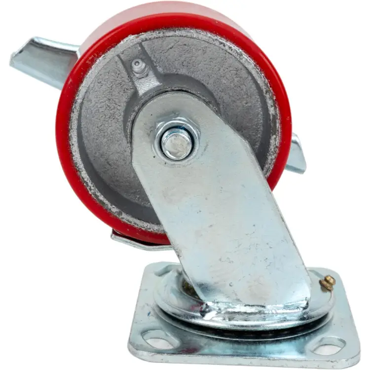 Большегрузное поворотное колесо TOR SCpb 42 (100 мм; полиуретановое с тормозом (N) 1026624