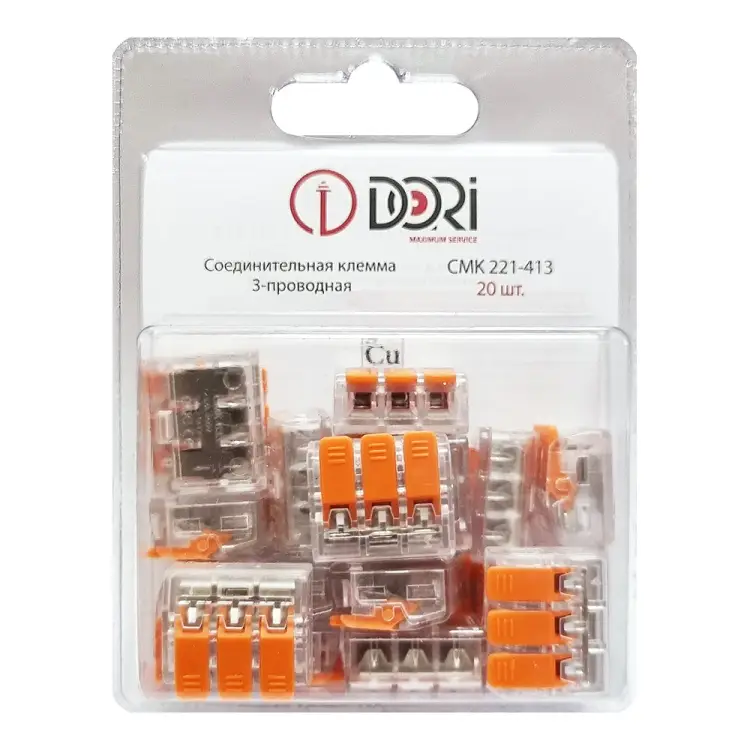 Соединительная 3-проводная клемма DORI СМК 221-413 46424