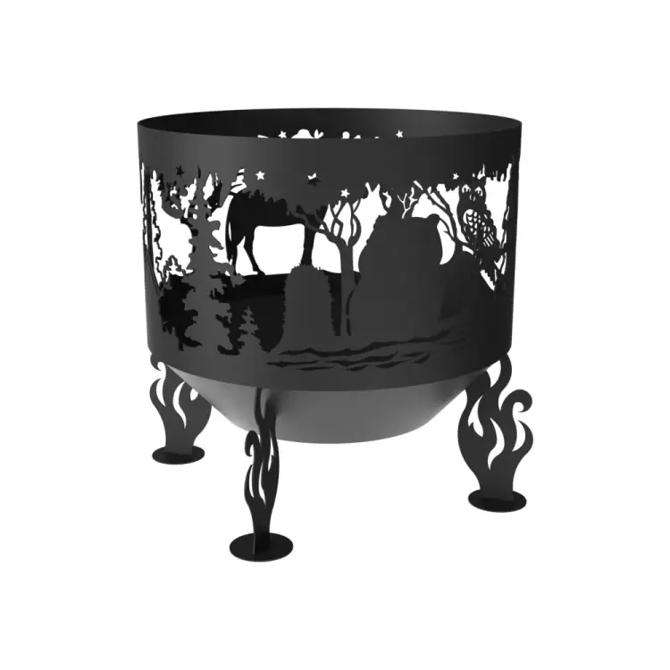 Костровая чаша FIRE-HOUSE Ежик в тумане диам. 600 мм, коническое дно Ch-600ежик