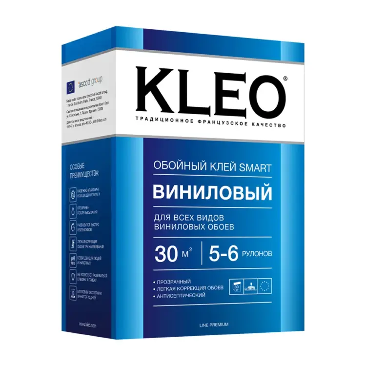 Сыпучий клей для виниловых обоев KLEO 020 SMART 5-6 Сыпучий клей для виниловых обоев KLEO 020 SMART 5-6