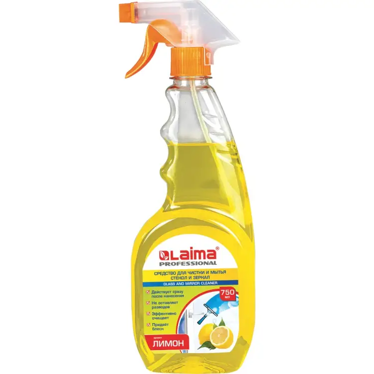 Средство для мытья стекол и зеркал LAIMA PROFESSIONAL Лимон 604653