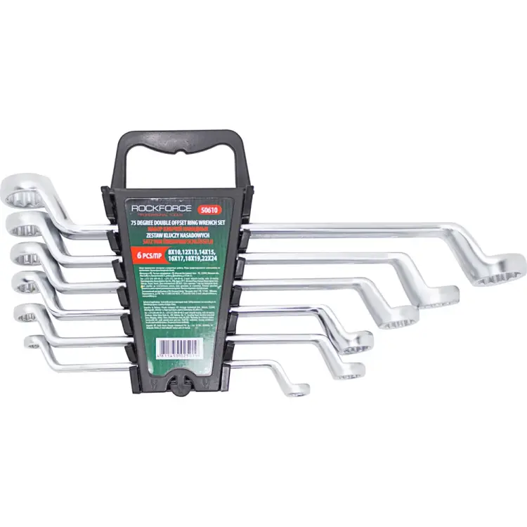 Набор накидных двенадцатигранных ключей Rockforce RF-50610(51028) Набор накидных двенадцатигранных ключей Rockforce RF-50610(51028)