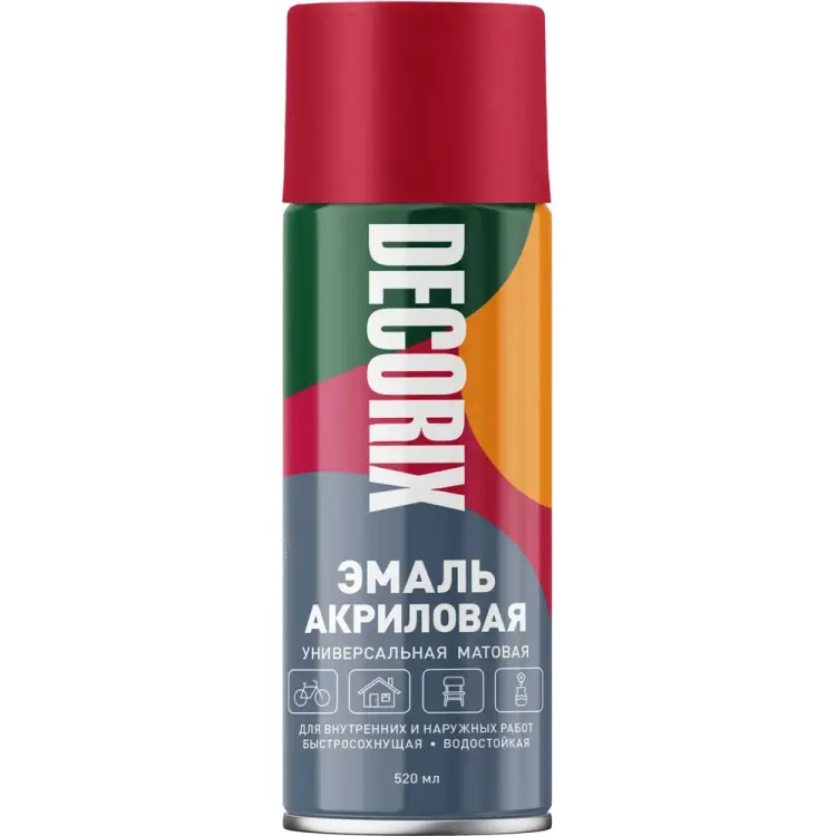 Универсальная аэрозольная акриловая эмаль Decorix 0101-19 DX Универсальная аэрозольная акриловая эмаль Decorix 0101-19 DX
