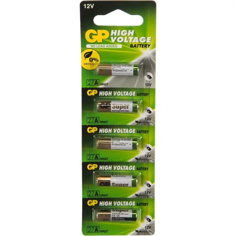 Высоковольтные батарейки GP 12В 27АF 27AFRA-2C5