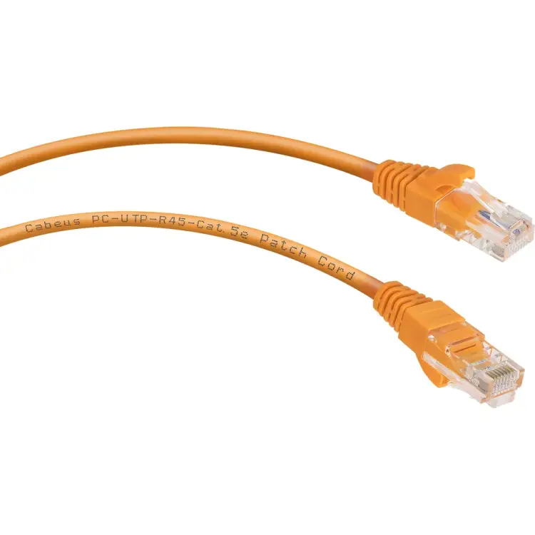 Неэкранированный патч-корд Cabeus PC-UTP-RJ45-Cat.5e-0.15m-OR-LSZH Неэкранированный патч-корд Cabeus PC-UTP-RJ45-Cat.5e-0.15m-OR-LSZH