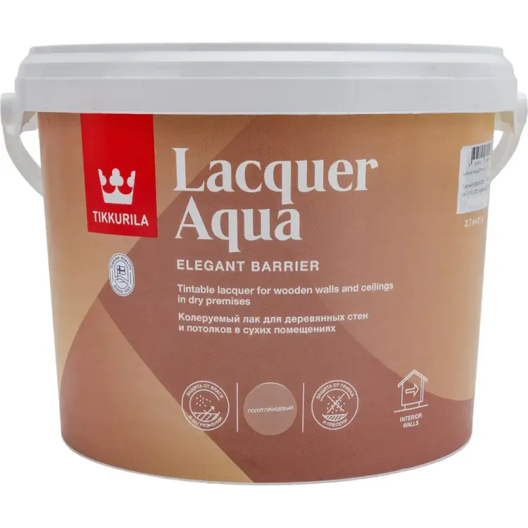 Интерьерный антисептирующий защитный лак Tikkurila EURO LACQUER AQUA 700001140