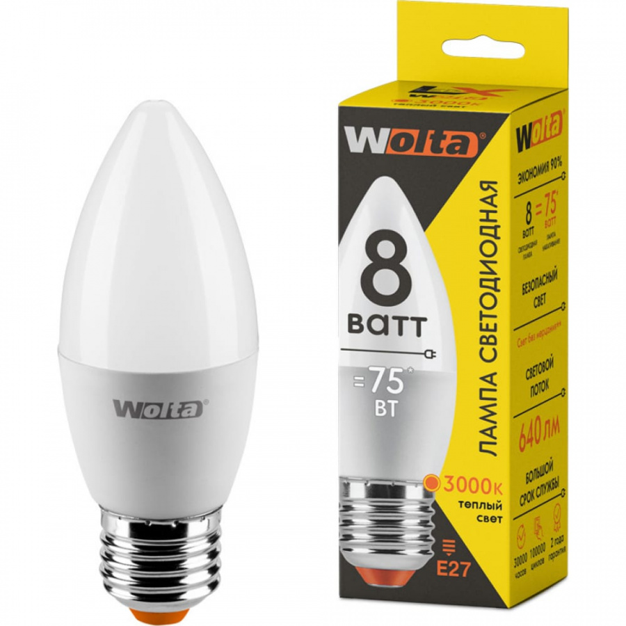 Светодиодная лампа Wolta 30YC8E27