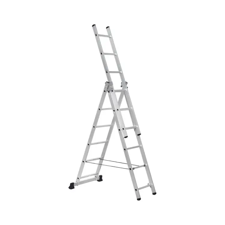 Алюминиевая трехсекционная лестница-стремянка SevenBerg 920306