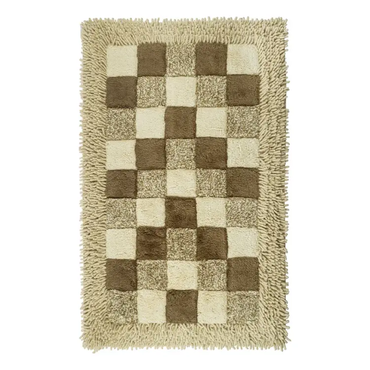 Одинарный коврик для ванной FORA Шахматы 1845-1 100N