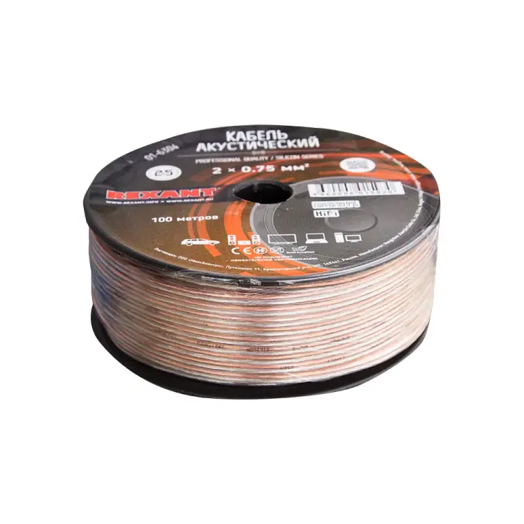 Акустический кабель REXANT SILICON 01-6304