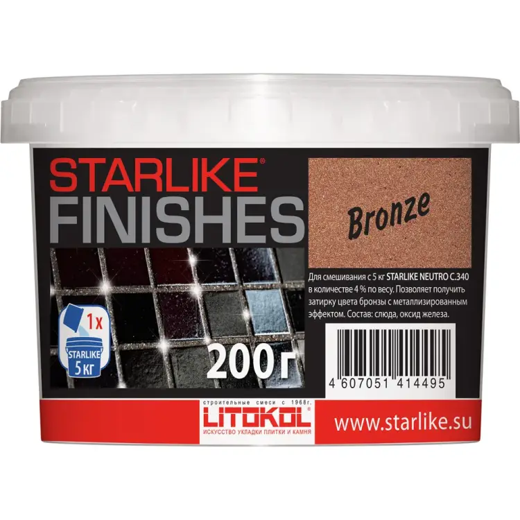 Декоративная добавка для Starlike LITOKOL BRONZE 478210002 Декоративная добавка для Starlike LITOKOL BRONZE 478210002