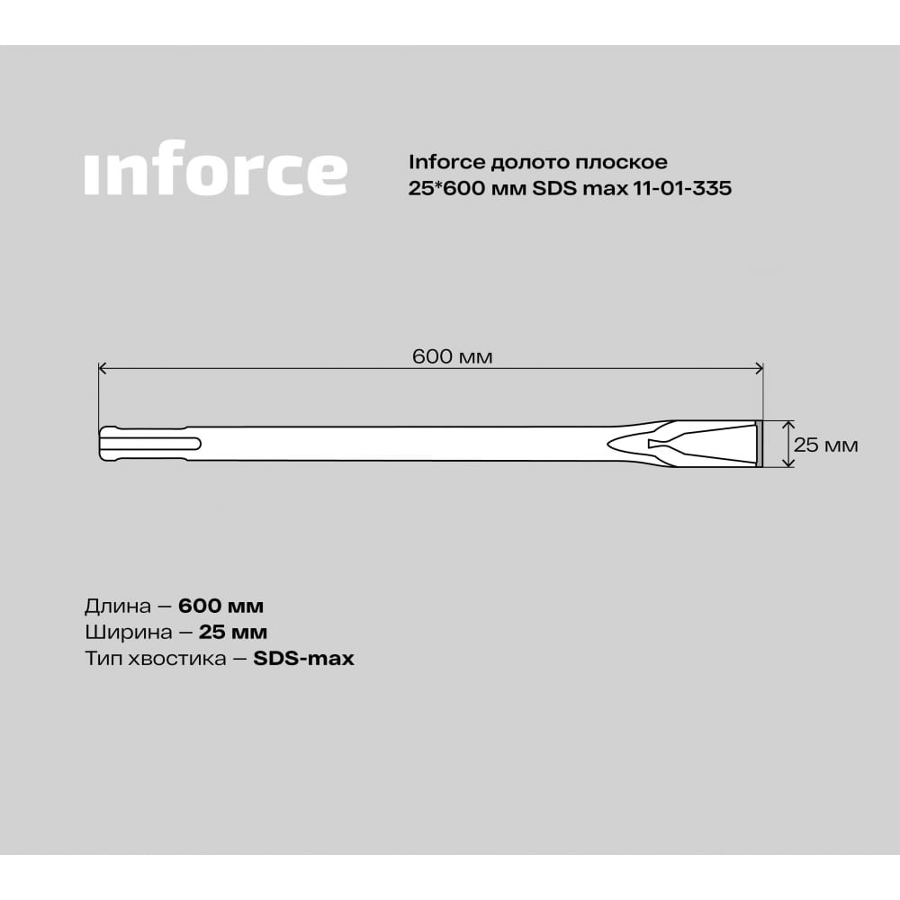 Плоское долото Inforce 11-01-335