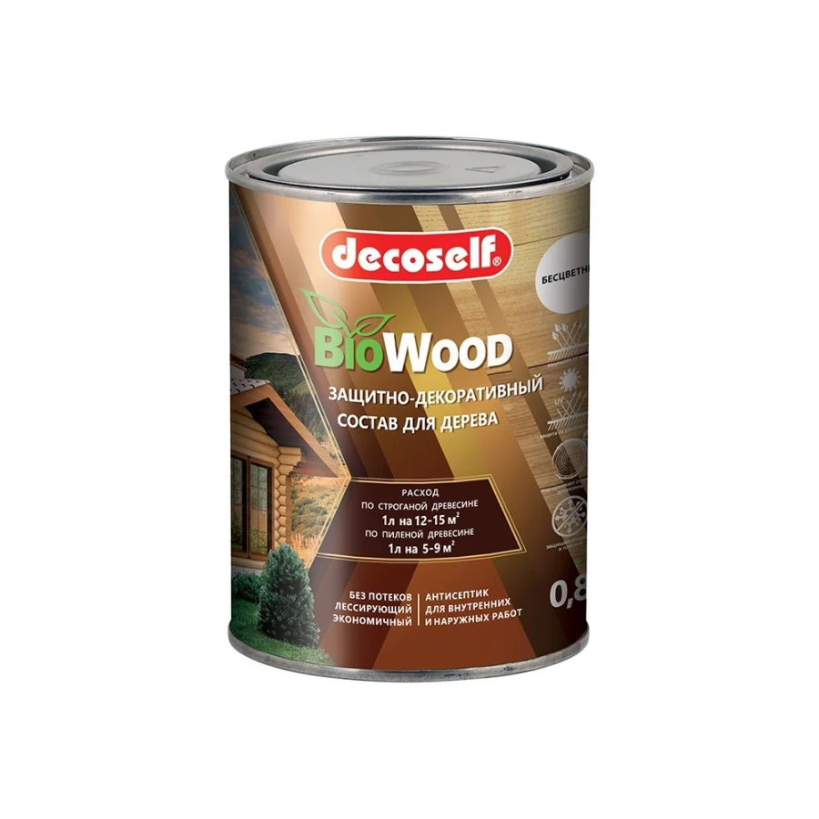 Лессирующий антисептик для дерева Pufas Decoself тов-200277