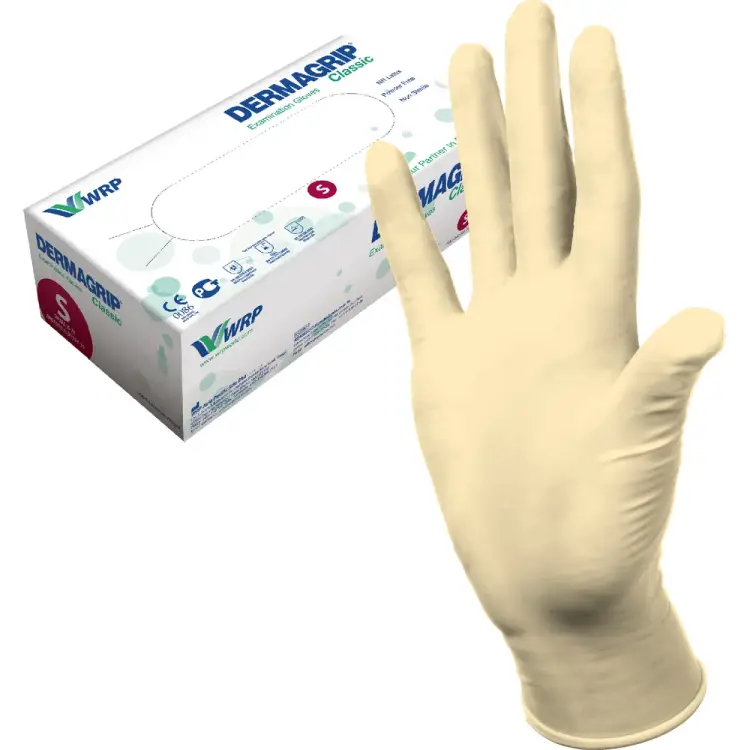 Смотровые латексные перчатки Dermagrip CLASSIC CT0000000690 Смотровые латексные перчатки Dermagrip CLASSIC CT0000000690