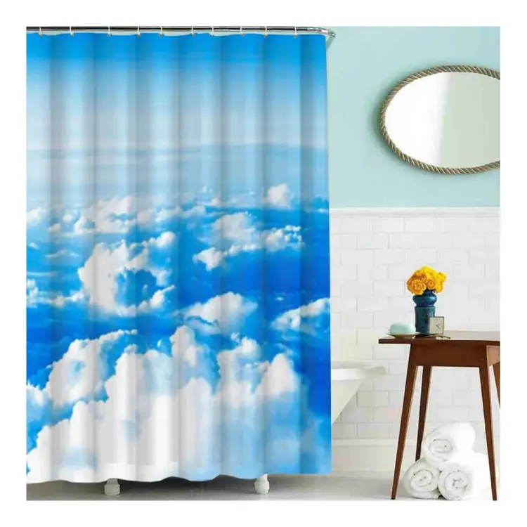 Тканевая шторка для ванны Melodia della vita MZ-60 Небо 20830