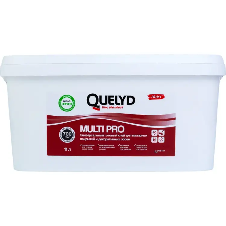 Готовый универсальный клей Quelyd MULTI PRO, 11 л 50125850 Готовый универсальный клей Quelyd MULTI PRO, 11 л 50125850