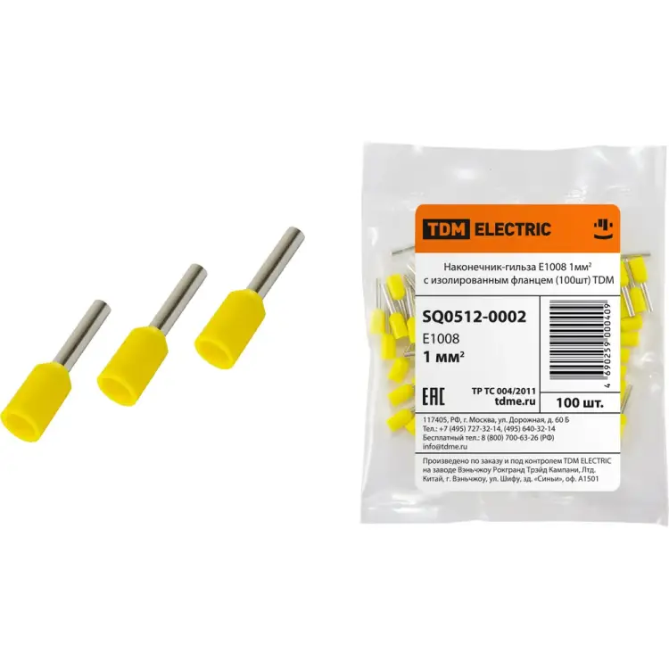 Наконечник-гильза TDM ELECTRIC Е1008 SQ0512-0002