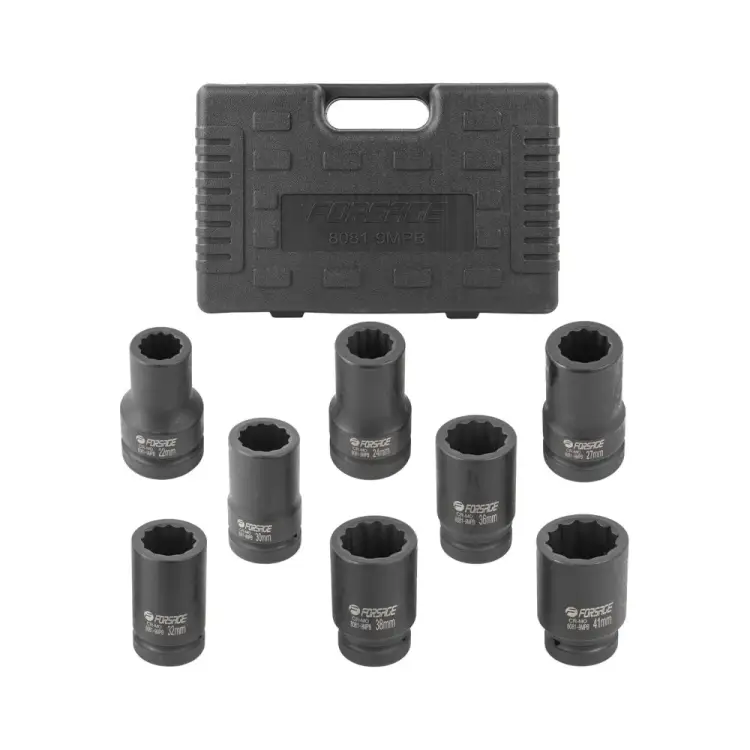 Набор головок ударных глубоких Forsage F-8081-9MPB(54949)