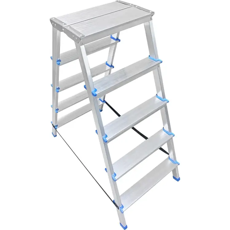 Двусторонняя алюминиевая стремянка LadderBel STR2-AL-5EP