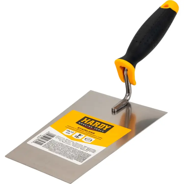 Кельма HARDY 120х180 мм, нержавеющая сталь 1мм, двухкомпонентная ручка 0810-281812