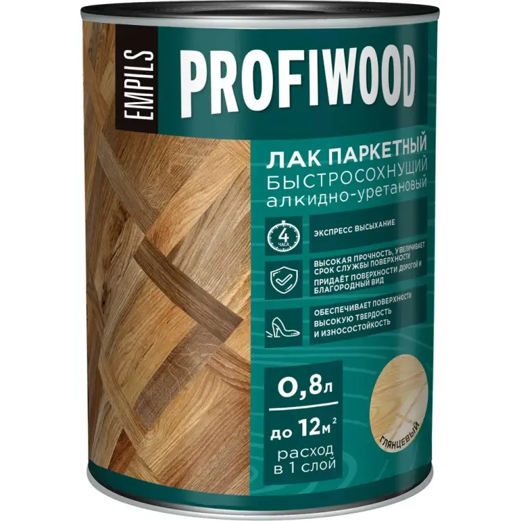 Быстросохнущий алкидноуретановый паркетный лак Profiwood 6309