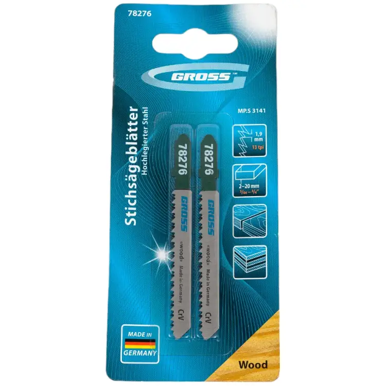 Полотна для электролобзика по дереву GROSS 3141 78276 Полотна для электролобзика по дереву GROSS 3141 78276