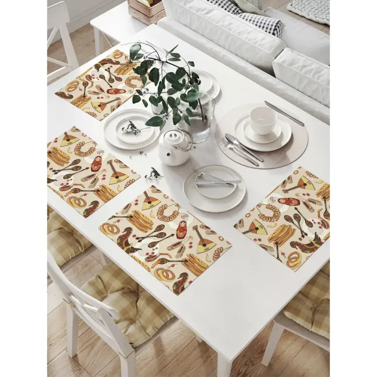 Комплект тканевых салфеток для сервировки стола JOYARTY np_378850