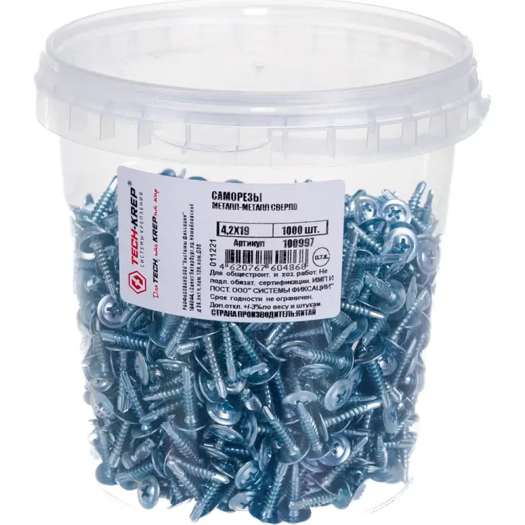 Саморез Tech-Krep 4,2х19 1000 шт. 100997