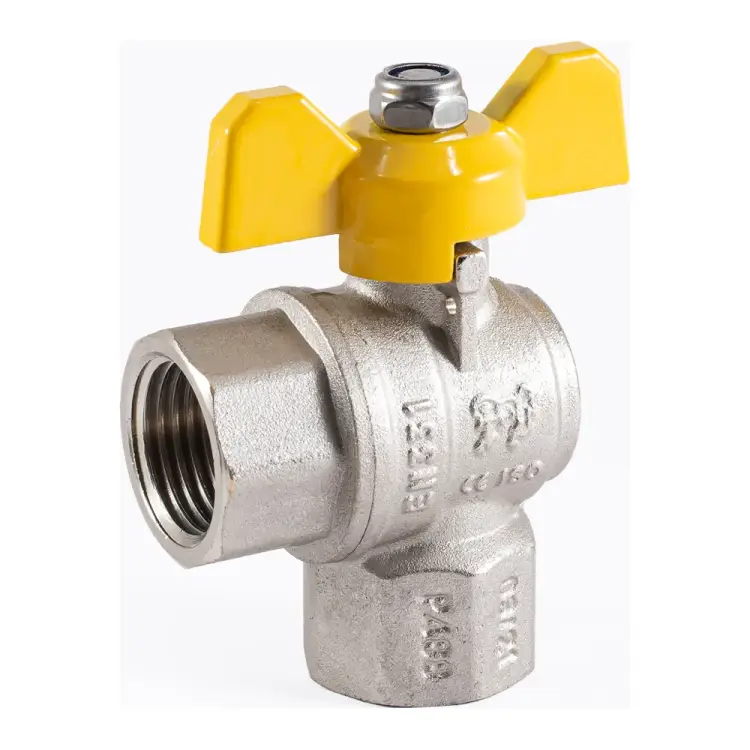 Угловой шаровой кран PROFACTOR в/в бабочка 1/2 дюйма PF GBV 333A