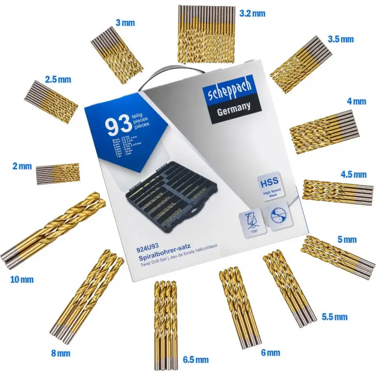 Сверла по металлу Scheppach ch-924U93(58957)