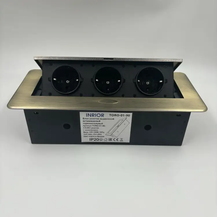 Выдвижная розетка Inrior TORO-01-90