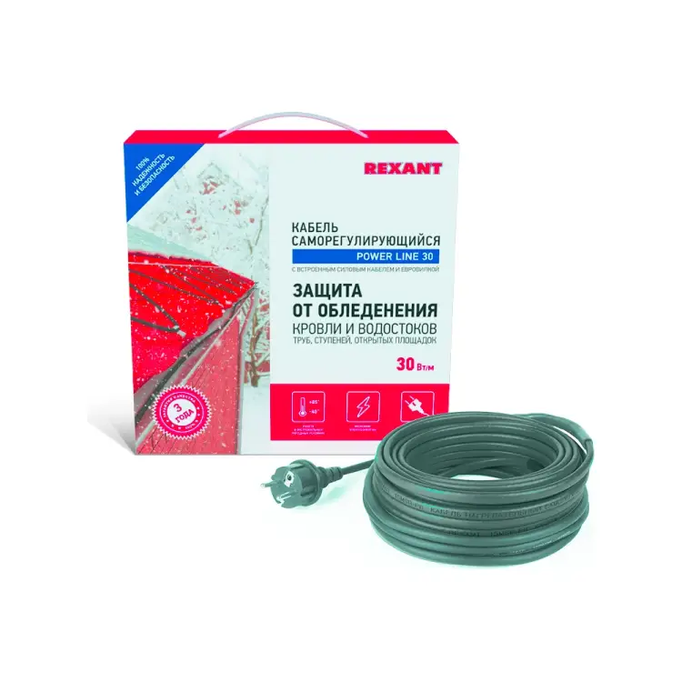 Греющий саморегулирующийся кабель REXANT POWER Line 51-0660 Греющий саморегулирующийся кабель REXANT POWER Line 51-0660