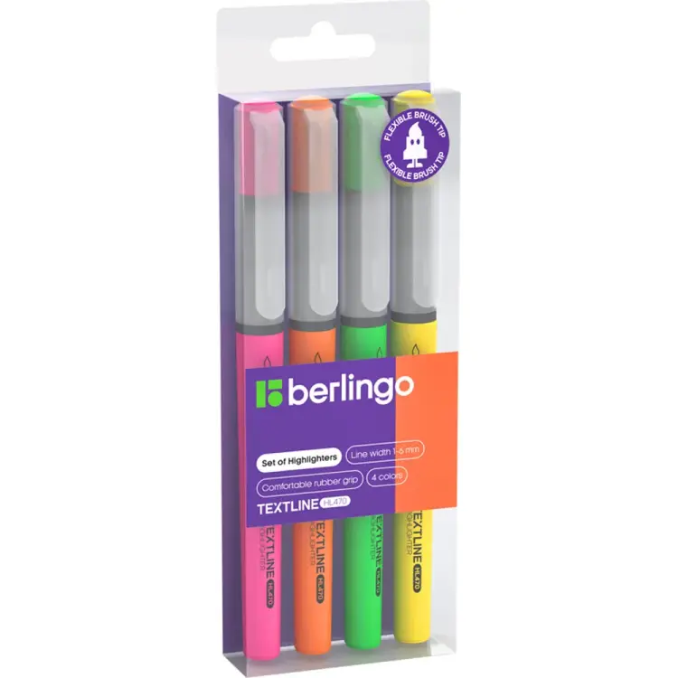 Набор текстовыделителей-кистей Berlingo Textline hl470 T4520
