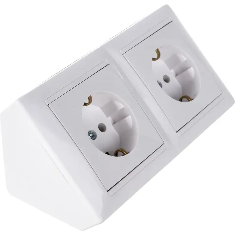 Угловой блок двухместной розетки BYLECTRICA СТИЛЬ РА16-752