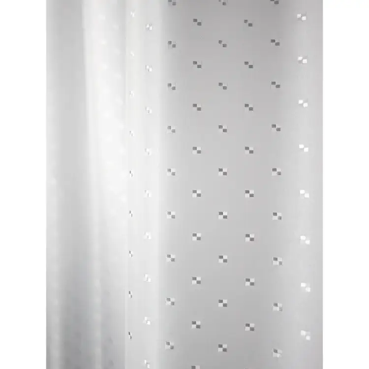 Комплект штора и кольца Bath Plus 180x200 dobby star AKSK-01