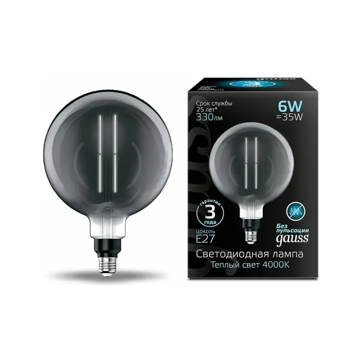 Лампа Gauss LED Vintage Filament Straight 154802205