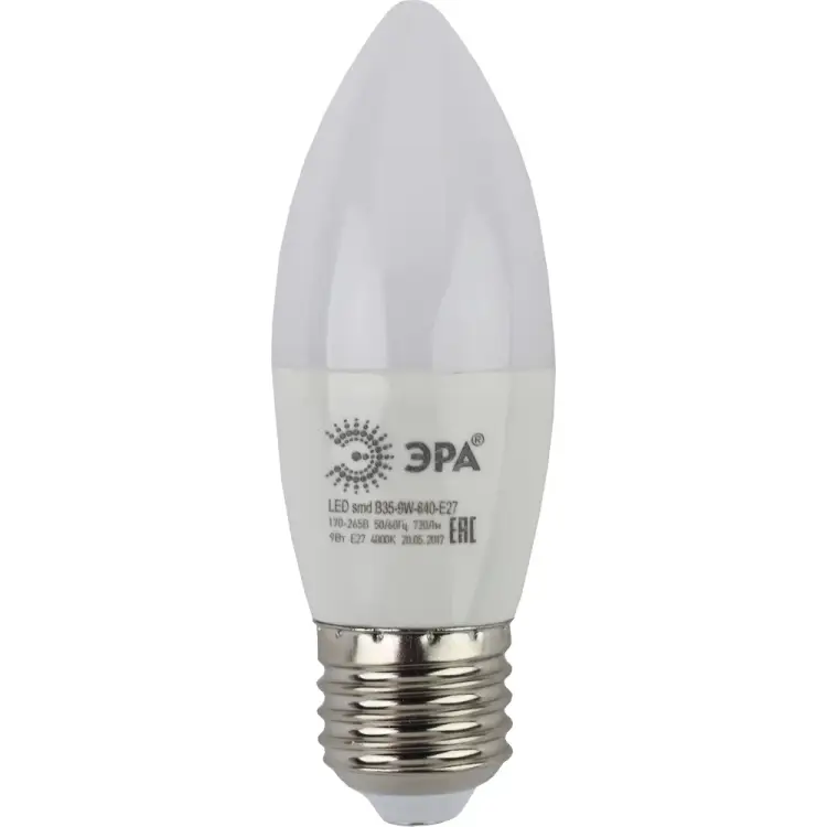 Светодиодная лампа ЭРА LED B35-9W-840-E27 Б0027972
