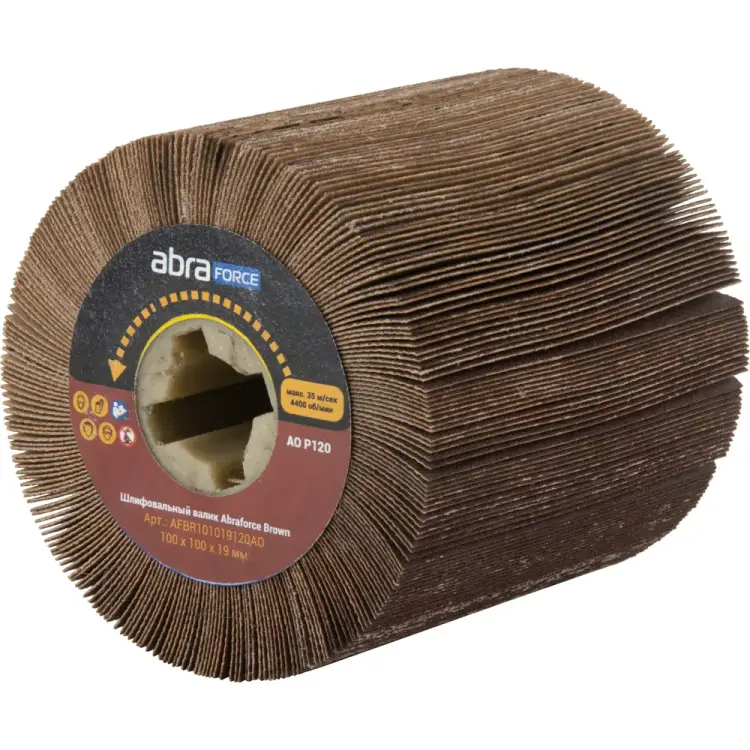 Шлифовальный валик Abraforce Brown 100x100x19 мм, AO 120 AFBR101019120AO Шлифовальный валик Abraforce Brown 100x100x19 мм, AO 120 AFBR101019120AO