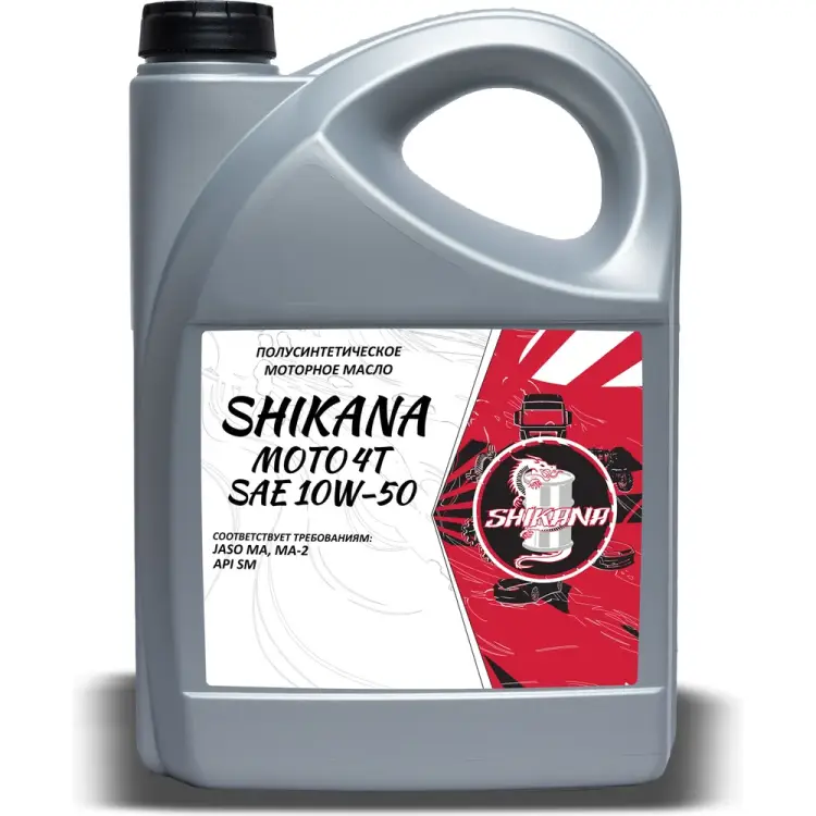 Полусинтетическое моторное масло SHIKANA LV MOTO 4T 10W-50 79549