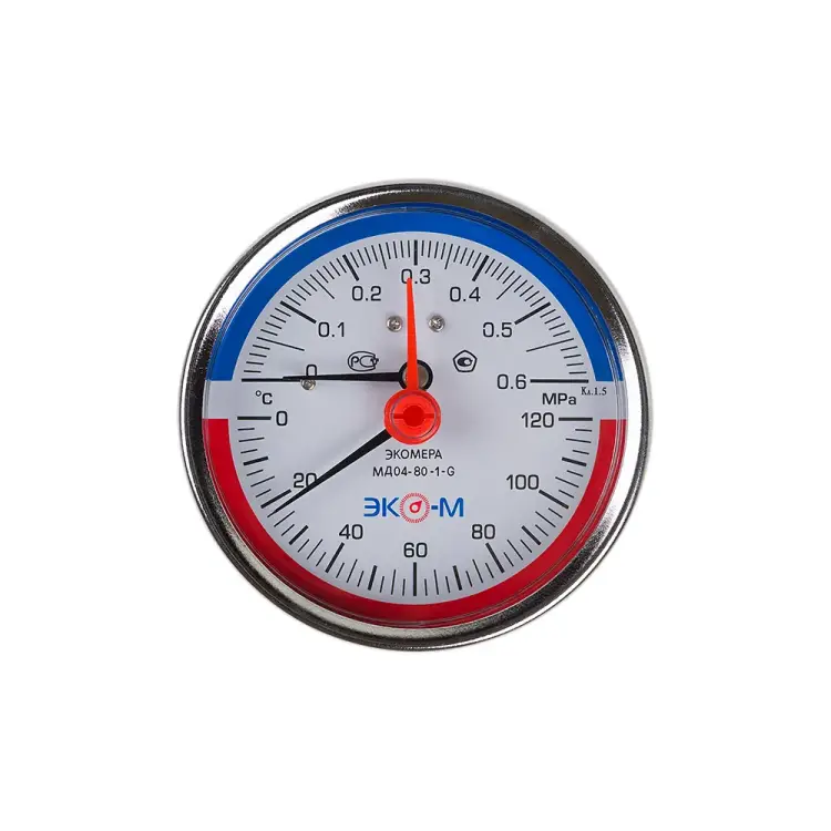 Термоманометр ЭКО-М Экомера МД04-80-G-0,6МПа-120-L-40-ОИ